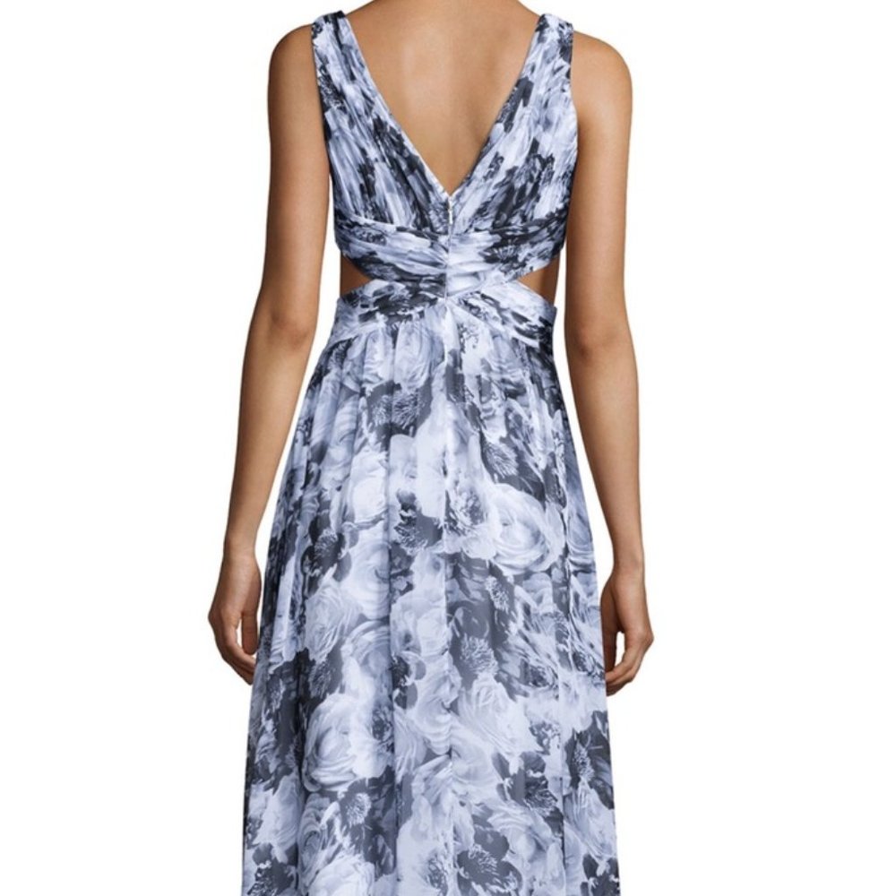 AIDAN by AIDAN MATTOX FLORAL DOUBLE V GOWN - Picture 2 of 11